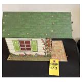 Vtg Marx Tin Lithograph Dollhouse, Furniture &