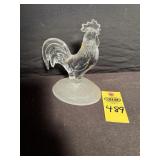 Vtg Lead Crystal Rooster