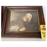 Vtg " Grace" Print On Board 13"x11"