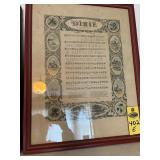 Vtg Print Of Sheet Music For " Dixie" 21"x16"