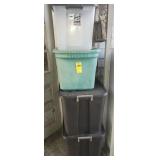 (2) 32 Gallon Totes, (1) 18 Gallon,