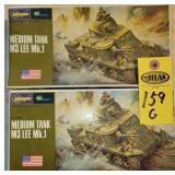 2 Hasegawa M3 Lee Mk1 Tank Models