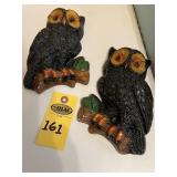 Vintage Chalkware Owls