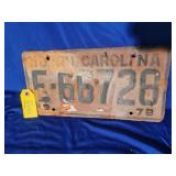 1978 Nc License Plate