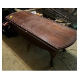Queen Anne Style Drop Leaf Coffee Table 48' L