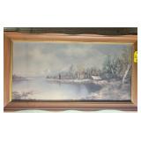 Oil On Board Painting 30 X 14