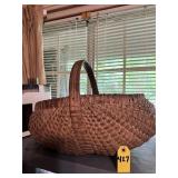 X L Vintage Woven Butt Basket
