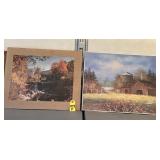 2 Unframed Farm Prints