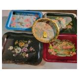 5 Metal Serving Trays