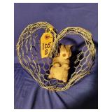 Cat In Chicken Wire Basket