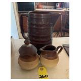 Vtg Marcrest Pitcher And Unmarked Sugar& Creamer