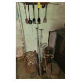 Fireplace Tools, Cast Iron Etc
