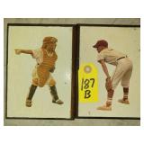 2 Baseball Plaques 5' X 7'