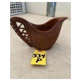 Vtg Hand Carved Wood Balken Folk Art Wedding Bowl