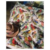 Bird Blanket & Straw Hat
