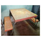 Aluminum & Fiberglass Folding Childs Picnic Table