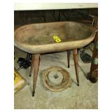 Dough Bowl Stand 22 X 12 X 22  & Bowl &