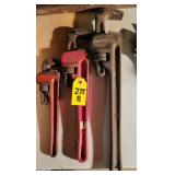 3 Pipe Wrenches 10' & 14' & 18'