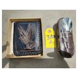 West Germany Leather Brush & Leather Wallet