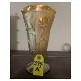 Vtg Jeanette Glass Iris & Herringbone Carnival
