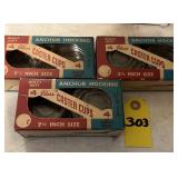 3 Pks Vtg Anchor Hocking Glass Furniter Casters