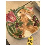 Fitz & Foyd Blackberry Rabbit Collector's Plate