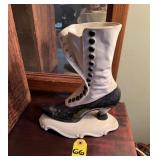 Vintage Handpainted Victorian Boot Planter