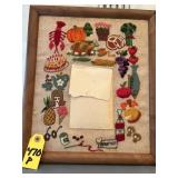 Vtg Needlework Note Pad Holder