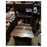 Vintage Wooden Chair- Folds To A Stool