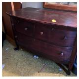 Antique Bow Front Dresser 27' Hx 42' Wx 22' D