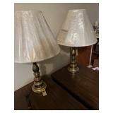 Pair Of 29' Brass Lamps