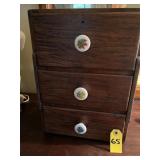 Homemade Primitive 3 Drawer Chest 15.5' Hx11.5' Wx