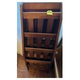 Vtg Wooden Magazine Rack