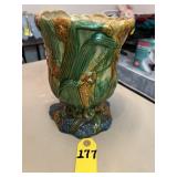 Vtg Drip Glaze Ceramic Vase