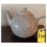 Traditional Glazed Gray Embossed Fruit & Vine