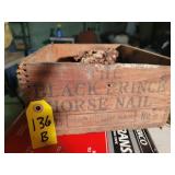 Black Prince Horse Nail Wood Box