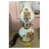 Vintage Sunflower Hurricane Lamp