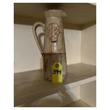 Vtg Stoneware Pitcher