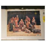 Nativity Set & Wooden Cross
