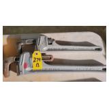 2 Reed Pipe Wrenches 14' & 18'