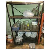Metal Shelf And Canning Jars