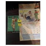 1949 Esso Adv Calendar&1934 Kellogs Baseball Book