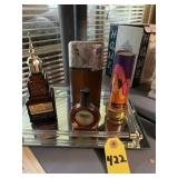 Mirrored Make-up Tray & Colognes