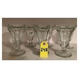 6 Ice Cream Parlor Glasses