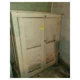 Primitive Punched Tin Jelly Cabinet - Needs