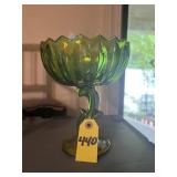 Vtg Indiana Glass Lotus Blosom Compote