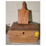 Vintage Metal Bread Box & Cutting Board