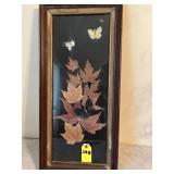 Maple Leaves & Butterflies Shadow Box Art