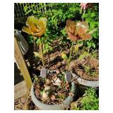 3 Plastic Containers W/ Decorations