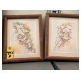 2 Bird Prints Signed Anni Moller